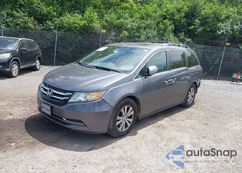 2014 Honda Odyssey Ex-L from USA, damaged, VIN 5FNRL5H69EB022107
